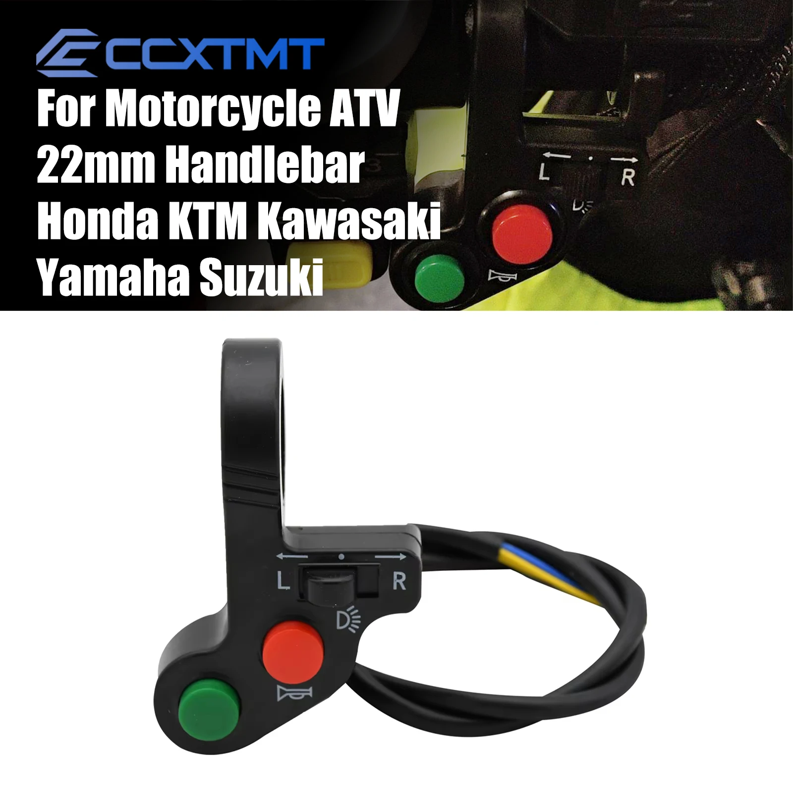 Motorcycle Bike Scooter Switch Horn Turn Signals ON/OFF Button Light Switch For KTM Kawasaki ATV Honda Yamaha 22mm Handlebar
Motorcycle Bike Scooter Switch Horn Turn Signals ON/OFF Button Light Switch For KTM Kawasaki ATV Honda Yamaha 22mm Handlebar