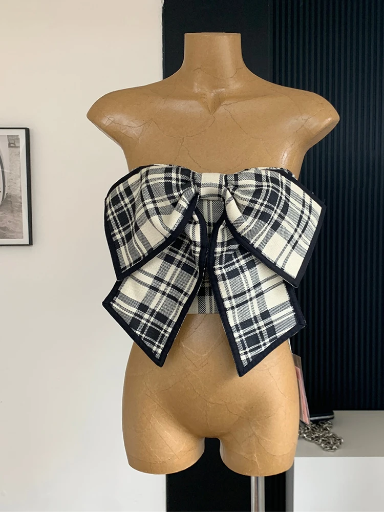 Summer Women's Plaid Tube Top Nightclub Bow Crop Tops Vest Women Sexy Off Shoulder Sleeveless Camisole Streetwear New Design
Summer Women's Plaid Tube Top Nightclub Bow Crop Tops Vest Women Sexy Off Shoulder Sleeveless Camisole Streetwear New Design