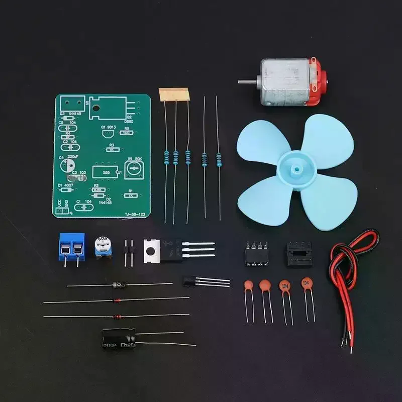 NE555 DIY комплект электрического вентилятора DC 4,5 В двигатель импульсной ширины регулятор скорости комплект DIY электронная пайка практика обучение электроники
NE555 DIY комплект электрического вентилятора DC 4,5 В двигатель импульсной ширины регулятор скорости комплект DIY электронная пайка практика обучение электроники