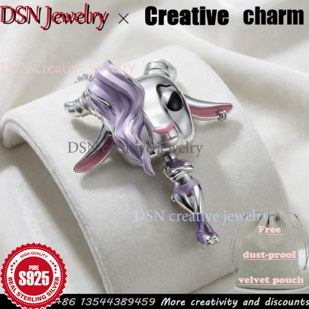 DSN Jewelry Designer Cartoon Charm S925 Silver Stylish Goat Character Charm with Purple Enamel for Bracelet DIY Beads Accessorie
DSN Jewelry Designer Cartoon Charm S925 Silver Stylish Goat Character Charm with Purple Enamel for Bracelet DIY Beads Accessorie