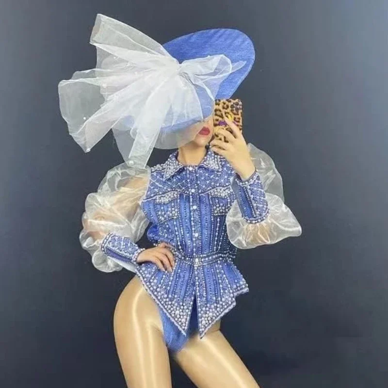 Women Stage Dance Performance Suit Clothing Crystal Shirt Pant Cap Set Bar Dancer Show Event Ball Outfit Prom Singer Costume
Women Stage Dance Performance Suit Clothing Crystal Shirt Pant Cap Set Bar Dancer Show Event Ball Outfit Prom Singer Costume