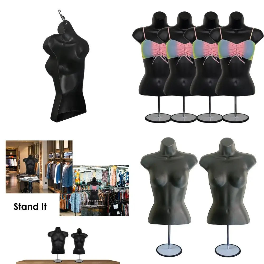 Набор из 4 штабелируемых женских манекенов размера S-M, черные, для демонстрации футболок, настольного использования, выставок и дизайна
Набор из 4 штабелируемых женских манекенов размера S-M, черные, для демонстрации футболок, настольного использования, выставок и дизайна