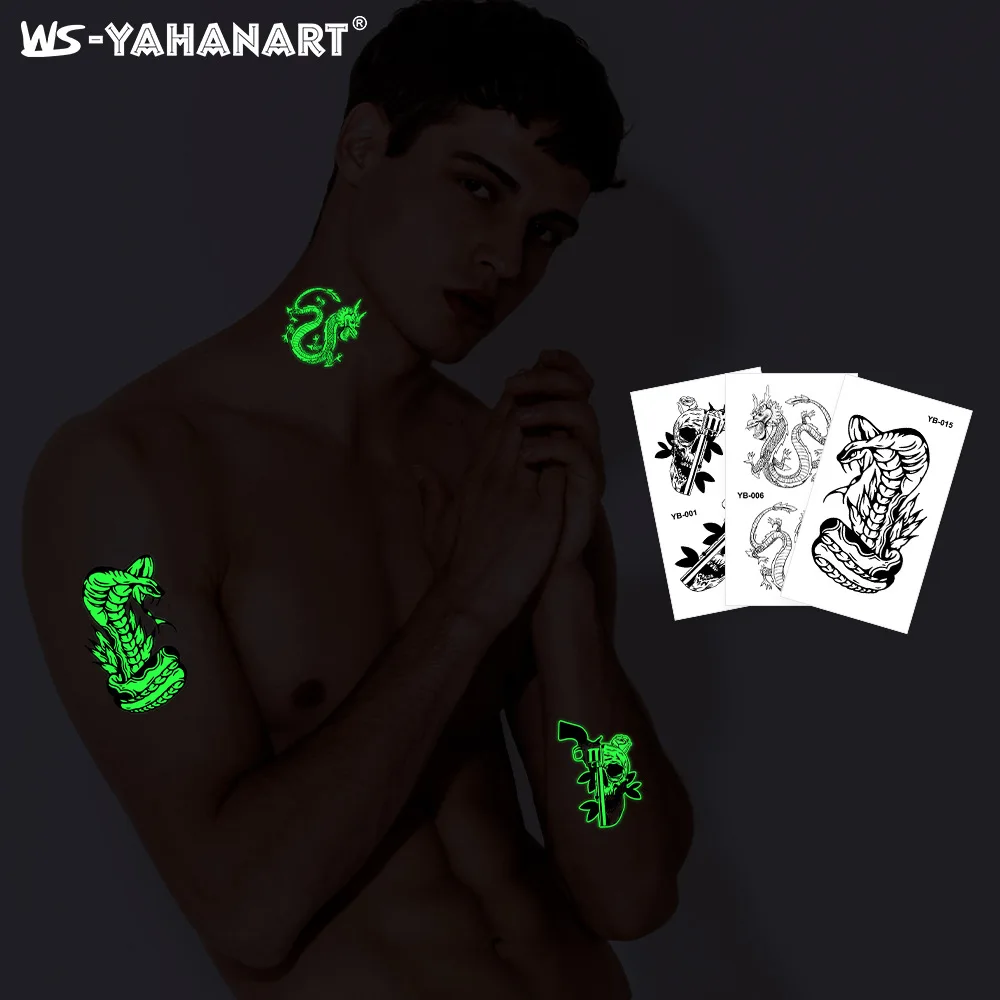 Green Luminous Tattoo Sticker Deer Glowing Snake Waterproof Temporary Tattoo Wrist Fake Tattoo Body Art Women Men
Green Luminous Tattoo Sticker Deer Glowing Snake Waterproof Temporary Tattoo Wrist Fake Tattoo Body Art Women Men
