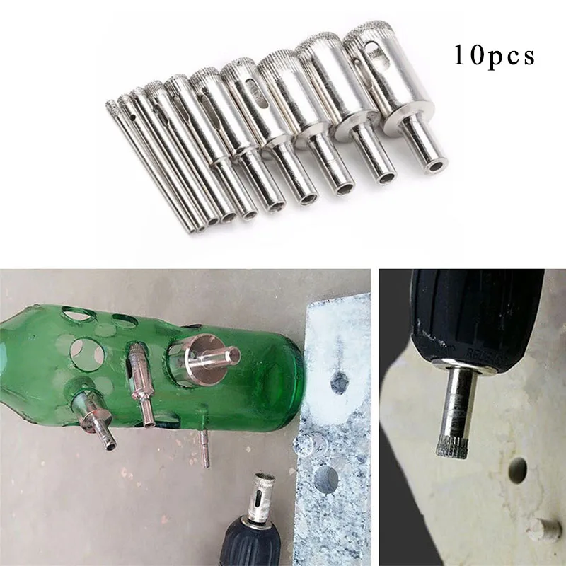 Ceramic Marble Granite For Glass Drill bits Tile 10pcs 3mm-18mm Diamond Tool Saw New Hot Practical High Quality
Ceramic Marble Granite For Glass Drill bits Tile 10pcs 3mm-18mm Diamond Tool Saw New Hot Practical High Quality