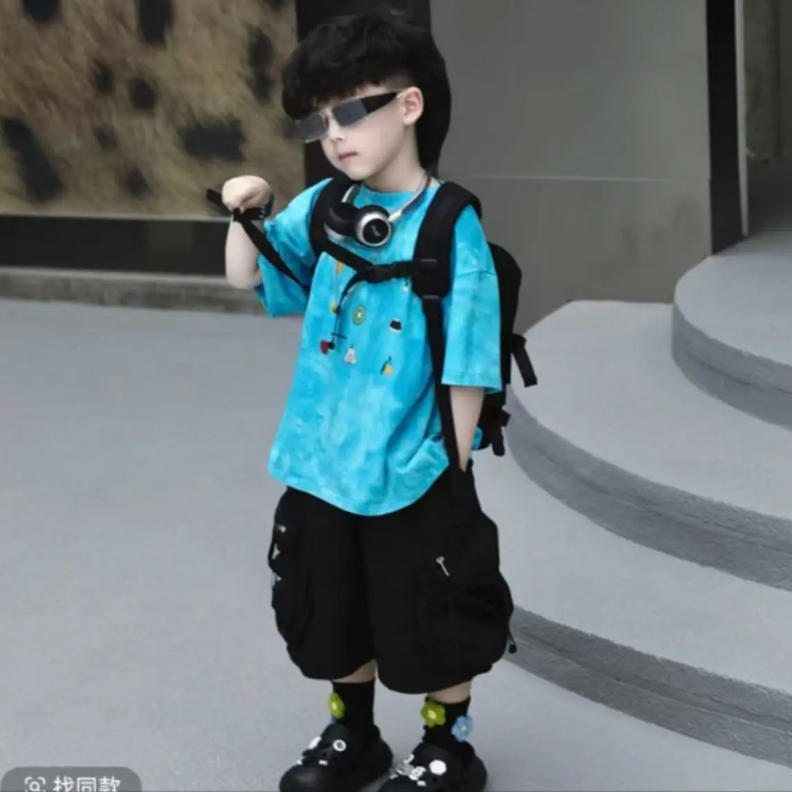 Boys Summer Tie Dye Printed Short Sleeve T-Shirt And Shorts Two-Piece Set Children's Casual Outfit
Boys Summer Tie Dye Printed Short Sleeve T-Shirt And Shorts Two-Piece Set Children's Casual Outfit