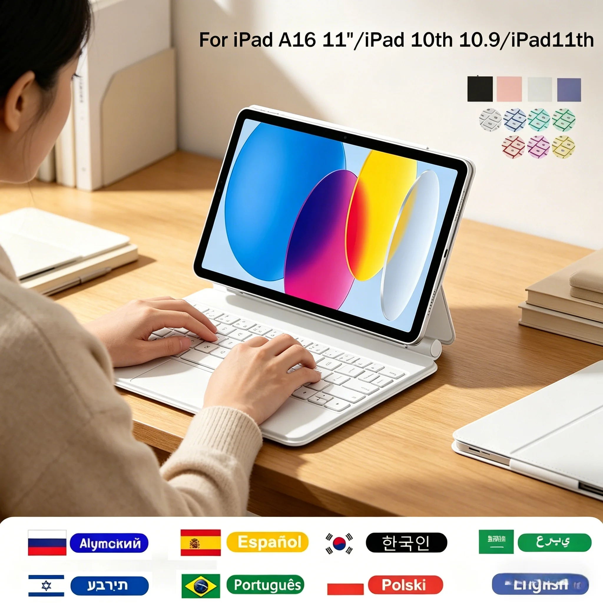 Smart Backlit Magic Touchpad Keyboard Case Shockproof Cover For IPad A16 11" 10th 11th Gen 10.9 Inch
Smart Backlit Magic Touchpad Keyboard Case Shockproof Cover For IPad A16 11" 10th 11th Gen 10.9 Inch