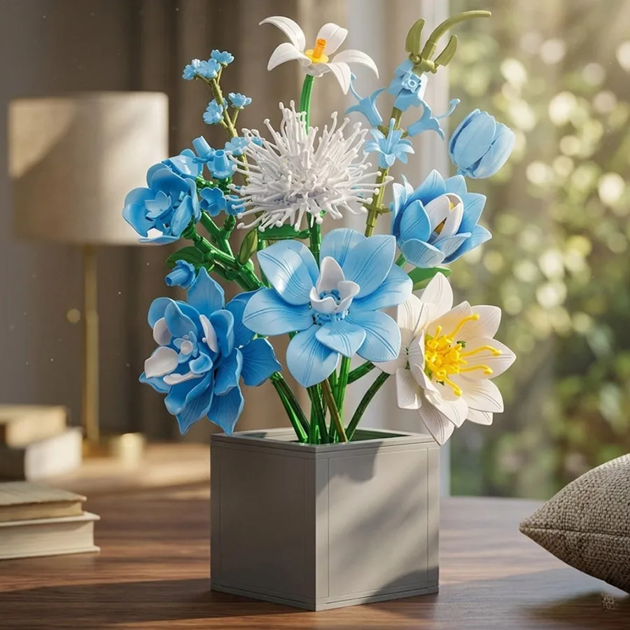 Flower Bouquet Building Block Set Artificial Botanical Flowers DIY Brick Flower Model Home Desk Decor Mothers Day Christmas Gift
Flower Bouquet Building Block Set Artificial Botanical Flowers DIY Brick Flower Model Home Desk Decor Mothers Day Christmas Gift