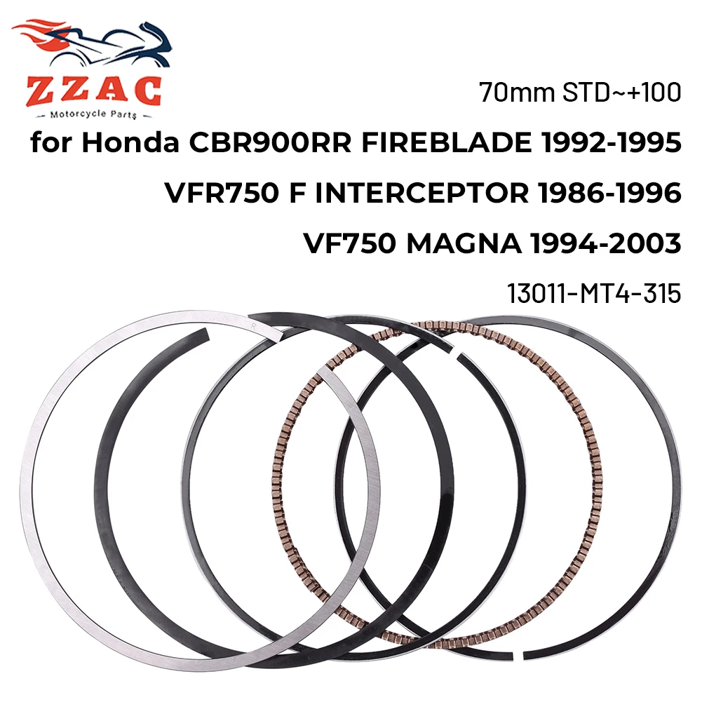 70mm STD~+100 Moto Piston Ring Set for Honda CBR900RR FIREBLADE 1992-1995 VFR750 F INTERCEPTOR 1986-1996 VF750 MAGNA 1994-2003
70mm STD~+100 Moto Piston Ring Set for Honda CBR900RR FIREBLADE 1992-1995 VFR750 F INTERCEPTOR 1986-1996 VF750 MAGNA 1994-2003