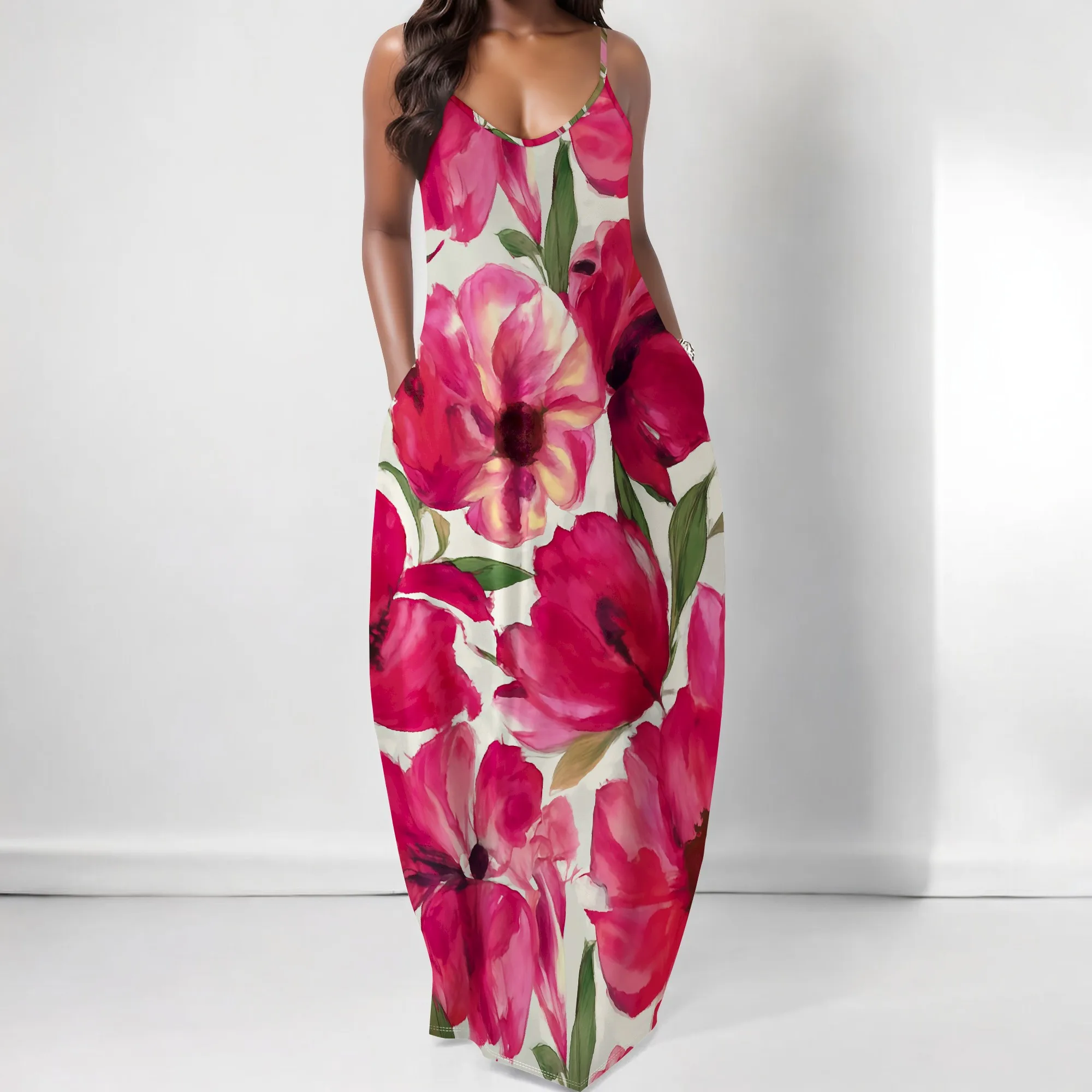 Plus Size S-3XL Tropical Floral Print Maxi Dress for Women Summer Beach Holiday Sleeveless Sundress
Plus Size S-3XL Tropical Floral Print Maxi Dress for Women Summer Beach Holiday Sleeveless Sundress