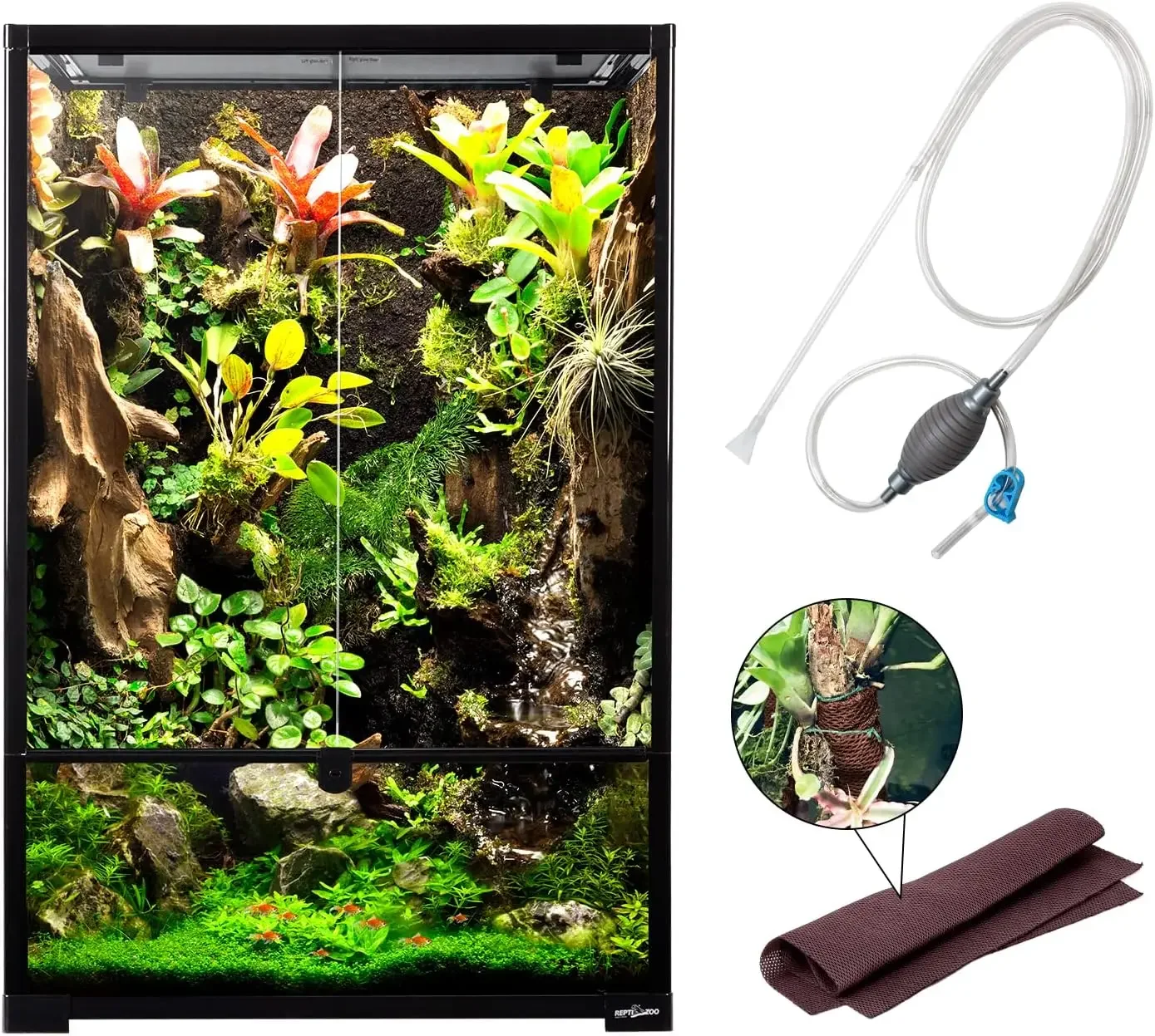 Special Offers 67 Gallon Terrarium Paludarium Tank, Tall Reptile Enclosure Gravel Cleaner Set and Plants Growing Cotton Mat Incl
Special Offers 67 Gallon Terrarium Paludarium Tank, Tall Reptile Enclosure Gravel Cleaner Set and Plants Growing Cotton Mat Incl