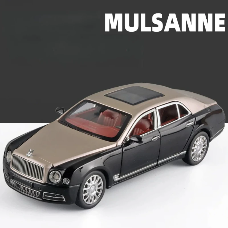 Металлическая модель автомобиля Mulsanne 1:24, коллекционная, с имитацией звука и света, игрушечная машинка для детей, подарок
Металлическая модель автомобиля Mulsanne 1:24, коллекционная, с имитацией звука и света, игрушечная машинка для детей, подарок
