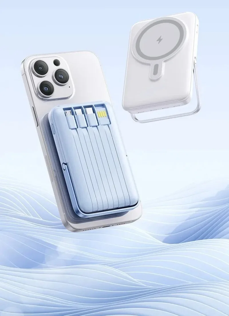 Magnetic Power Bank 10000mAh 20000mAh 22.5W Fast Charging For iPhone For Samsung For Huawei For Xiaomi Built-in Cable With Stand
Magnetic Power Bank 10000mAh 20000mAh 22.5W Fast Charging For iPhone For Samsung For Huawei For Xiaomi Built-in Cable With Stand