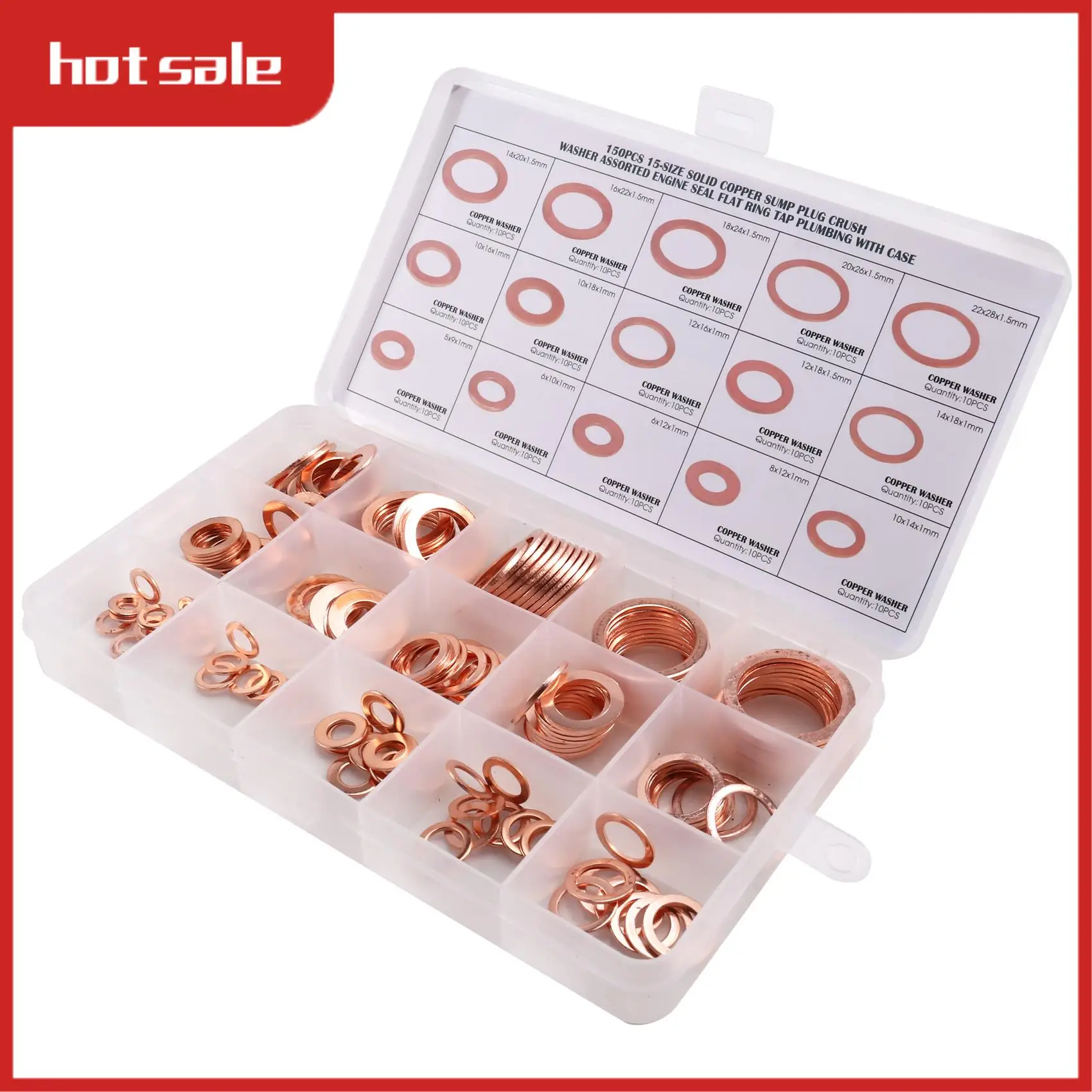 A21I-Solid Gasket Washer Metal Flat Washer Combination Copper Washer Combination Hardware Accessories Kit Sealing Copper Gasket
A21I-Solid Gasket Washer Metal Flat Washer Combination Copper Washer Combination Hardware Accessories Kit Sealing Copper Gasket