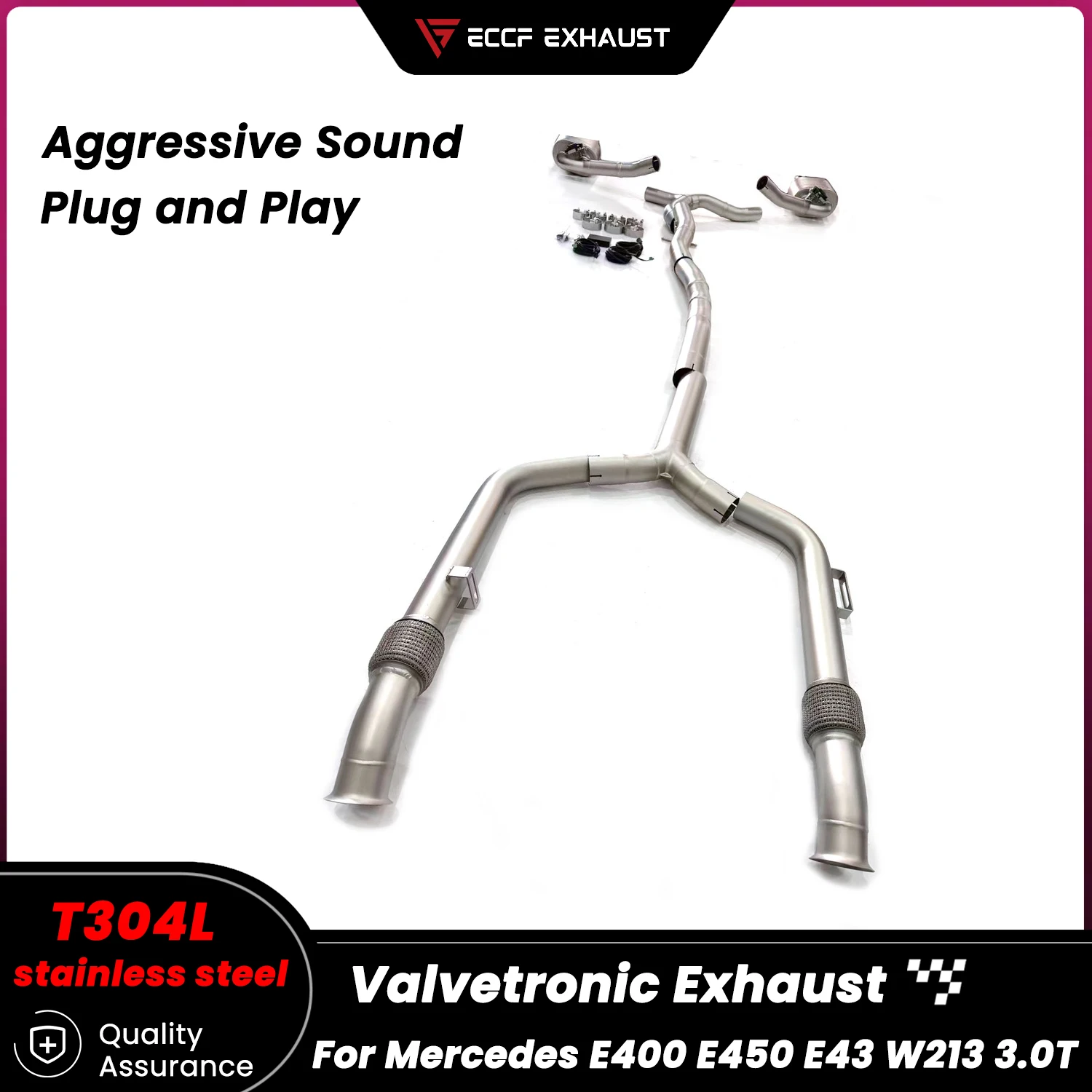 Sporty Sound ECCF Sandblasted Stainless Steel Catback Exhaust For Mercedes E400 E450 E43 W213 3.0T Performance Upgrade
Sporty Sound ECCF Sandblasted Stainless Steel Catback Exhaust For Mercedes E400 E450 E43 W213 3.0T Performance Upgrade