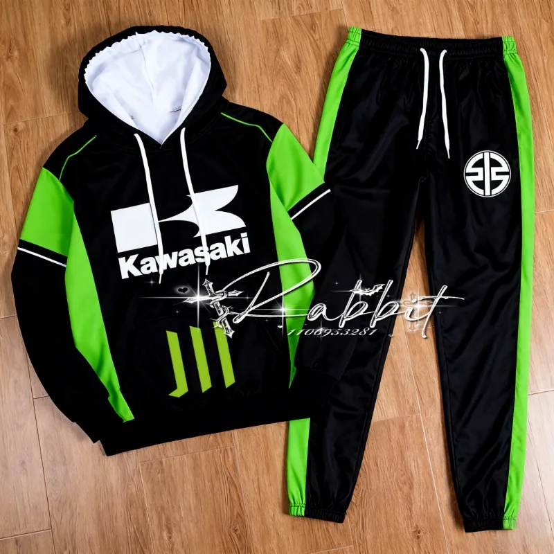 2026 Vintage Kawasaki Motorcycle Fashion Set MOTO Racing Enthusiast Motorcycle Suit Hooded Sweatshirt Riding Pants Two-piece Set
2026 Vintage Kawasaki Motorcycle Fashion Set MOTO Racing Enthusiast Motorcycle Suit Hooded Sweatshirt Riding Pants Two-piece Set