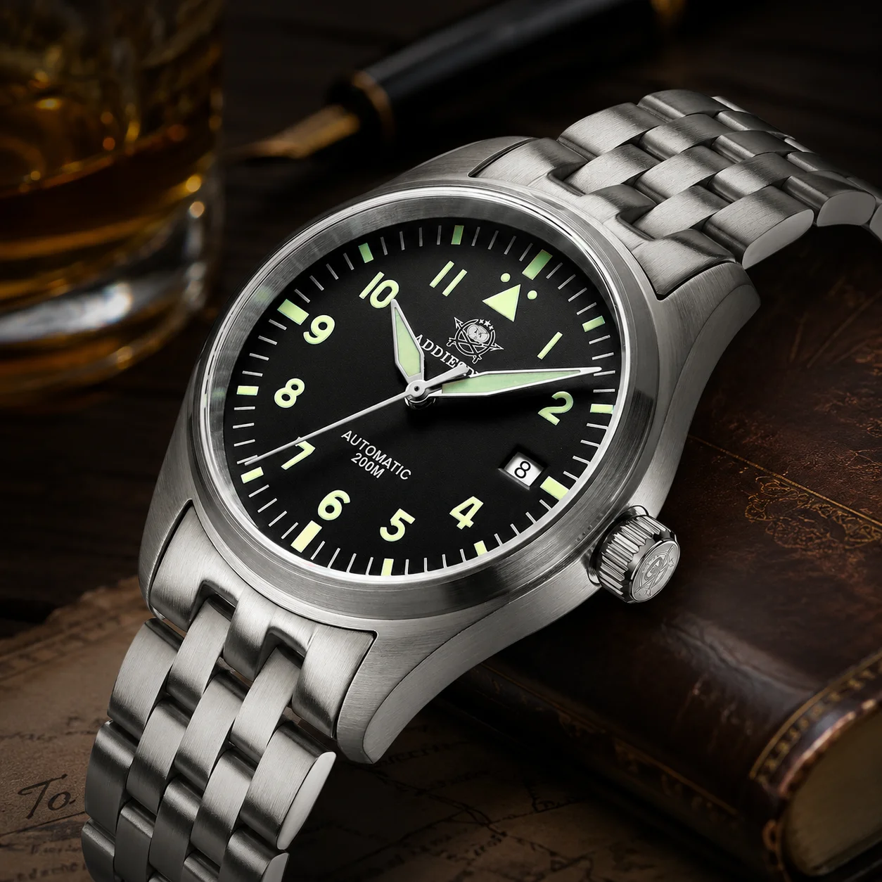ADDIESDIVE Elegant Man Watch 39mm Sapphire Retro Mechanical Watch C3 Luminous 200m Waterproof 8215 Automatic Watches New AD2519
ADDIESDIVE Elegant Man Watch 39mm Sapphire Retro Mechanical Watch C3 Luminous 200m Waterproof 8215 Automatic Watches New AD2519