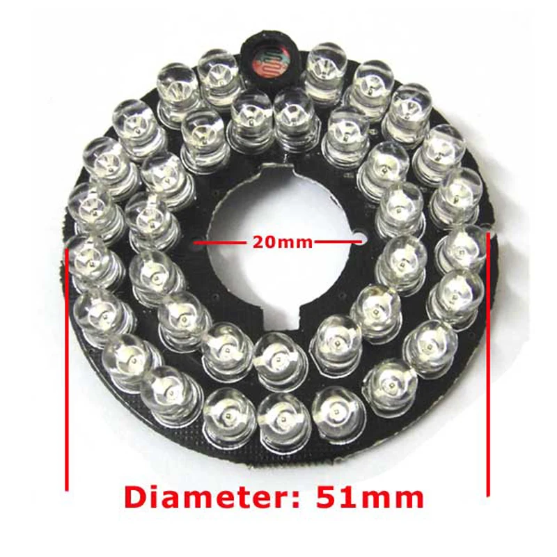 10pcs 36IR LEDs Security Camera IR Infrared Illuminator Board 60 Degrees bulbs 850nm for cctv camera
10pcs 36IR LEDs Security Camera IR Infrared Illuminator Board 60 Degrees bulbs 850nm for cctv camera