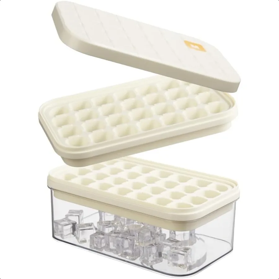 Ice Cube Tray with LidBin Ice Cube Mold with 56 Cubes Stackable Ice Trays for Freezer with EasyRelease Silicone Bottom for Drin
Ice Cube Tray with LidBin Ice Cube Mold with 56 Cubes Stackable Ice Trays for Freezer with EasyRelease Silicone Bottom for Drin