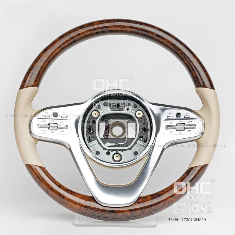 18-20 for Mercedes-Benz Maybach S-Class W222 modified high-end round beige flat leather car steering wheel
18-20 for Mercedes-Benz Maybach S-Class W222 modified high-end round beige flat leather car steering wheel