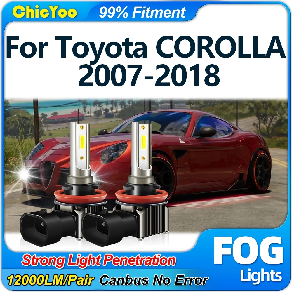 H11 H8 H9 LED Fog Lights Bulbs 12V 12000LM Car Fog Lamps 6000K White For Toyota COROLLA 2007-2011 2012 2013 2014 2015 2016 2017
H11 H8 H9 LED Fog Lights Bulbs 12V 12000LM Car Fog Lamps 6000K White For Toyota COROLLA 2007-2011 2012 2013 2014 2015 2016 2017