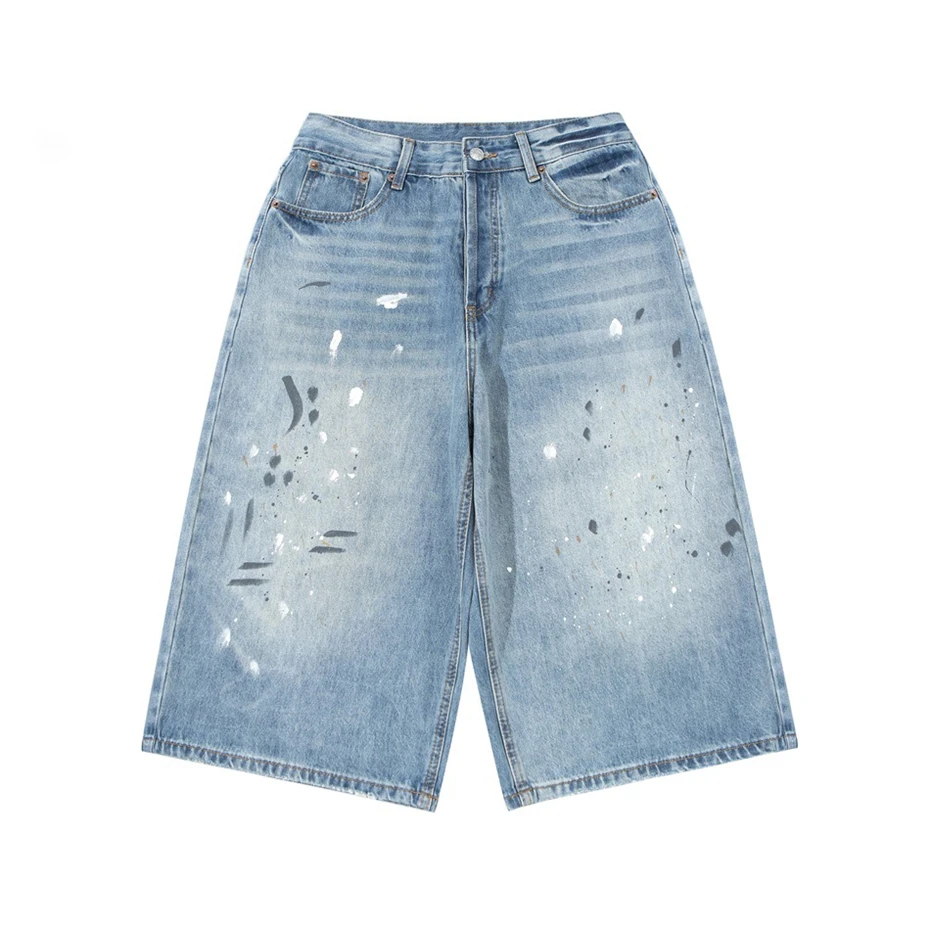 Mens Graffiti Denim Shorts Streetwear Punk Hip Hop Jeans Short Oversized Harajuku Vintage Washed Baggy Calf Length Pant Male
Mens Graffiti Denim Shorts Streetwear Punk Hip Hop Jeans Short Oversized Harajuku Vintage Washed Baggy Calf Length Pant Male