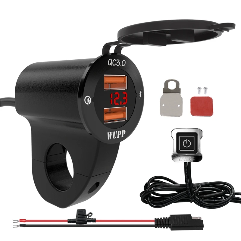 Motorcycle USB Charger Waterproof Mobile Phone Adapter Quick Chargers Car Fast Charger With Power Off Switch
Motorcycle USB Charger Waterproof Mobile Phone Adapter Quick Chargers Car Fast Charger With Power Off Switch
