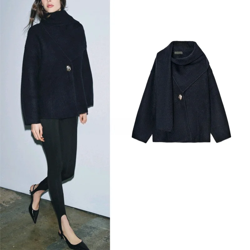 Новое зимнее женское свободное вязаное пальто с золотым шарфом на пуговицах в комплекте, обычное тонкое длинное женское пальто Sve Jaet
Новое зимнее женское свободное вязаное пальто с золотым шарфом на пуговицах в комплекте, обычное тонкое длинное женское пальто Sve Jaet