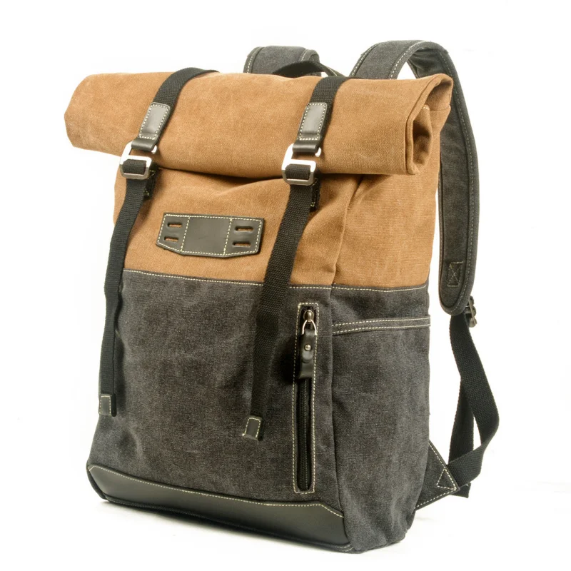 and American retro canvas bag, fashionable color-blocking backpack, student schoolbag, waterproof and anti-theft laptop
and American retro canvas bag, fashionable color-blocking backpack, student schoolbag, waterproof and anti-theft laptop