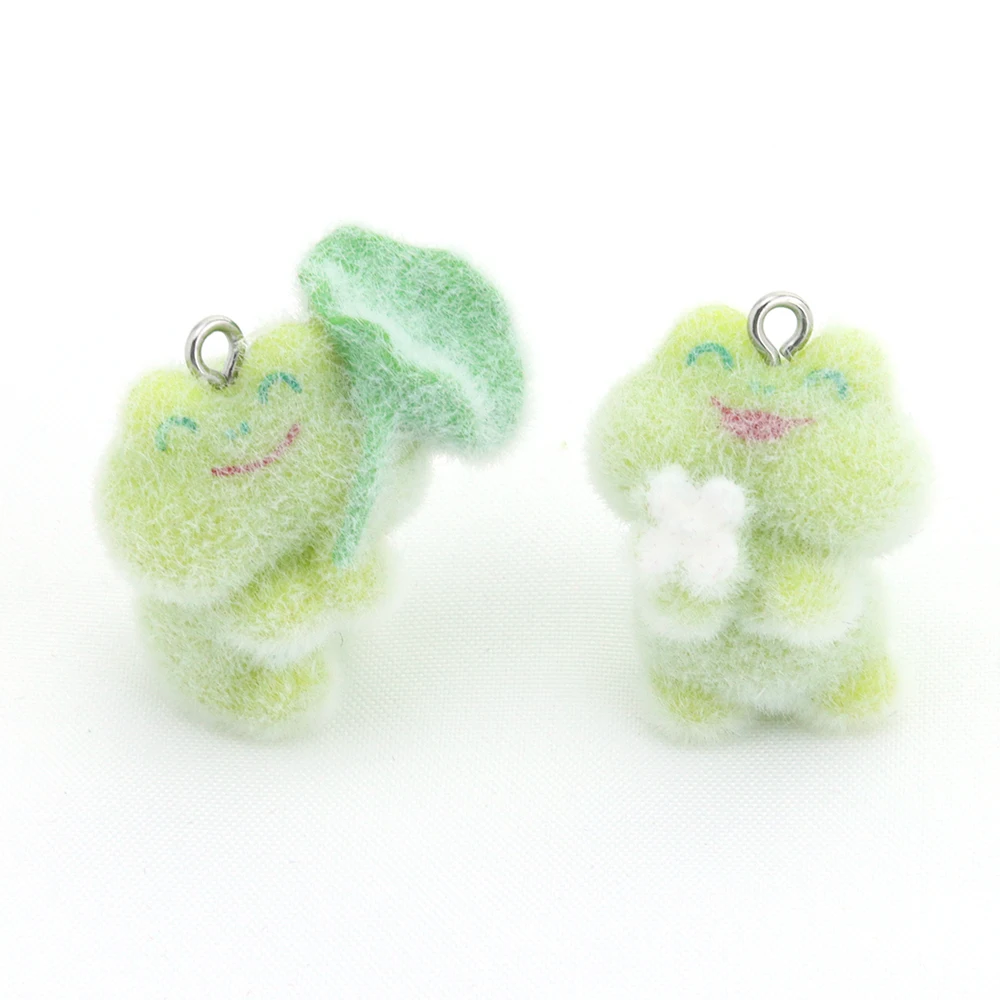 5pcs Flocking Lotus Leaf Frog Resin Charms Cartoon Flower Frog Pendant for Jewelry Making Diy Keychain Necklace Accessories
5pcs Flocking Lotus Leaf Frog Resin Charms Cartoon Flower Frog Pendant for Jewelry Making Diy Keychain Necklace Accessories