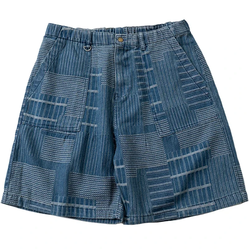 New Arrival Summer Japanese Retro Loose Fit Washed Denim Patchwork Shorts Men's Five Quarter Pants for Men
New Arrival Summer Japanese Retro Loose Fit Washed Denim Patchwork Shorts Men's Five Quarter Pants for Men