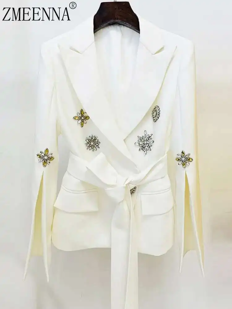 ZMEENNA Heavy Industry Diamonds Bandage Patchwork High Waist Design Women's Blazers 2024 Autumn Winter New ZM299
ZMEENNA Heavy Industry Diamonds Bandage Patchwork High Waist Design Women's Blazers 2024 Autumn Winter New ZM299