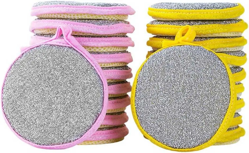 Non-Scratch Round Sponge Scrubber 20Pcs Double-Sided Dishwashing Pad for Home Cleaning
Non-Scratch Round Sponge Scrubber 20Pcs Double-Sided Dishwashing Pad for Home Cleaning