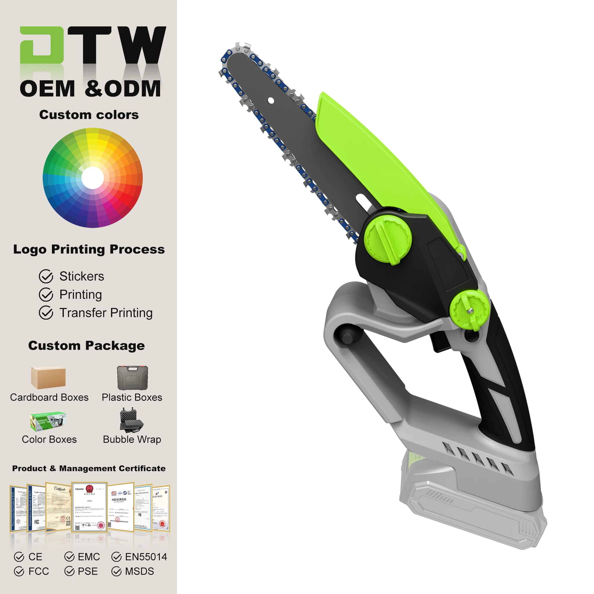 DTWA2-0041 Industrial DIY OEM Lithium Battery Cordless Electric Saw 6in Guide Bar 350W Wood Cutting Garden Power Tool
DTWA2-0041 Industrial DIY OEM Lithium Battery Cordless Electric Saw 6in Guide Bar 350W Wood Cutting Garden Power Tool