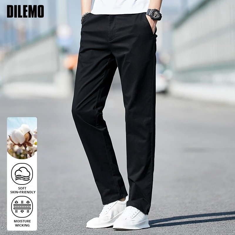 Top Grade 98% Cotton New Brand Streetwear Casual Fashion Slim Fit Long Pants Straight Pencil Trousers Men's Clothing
Top Grade 98% Cotton New Brand Streetwear Casual Fashion Slim Fit Long Pants Straight Pencil Trousers Men's Clothing