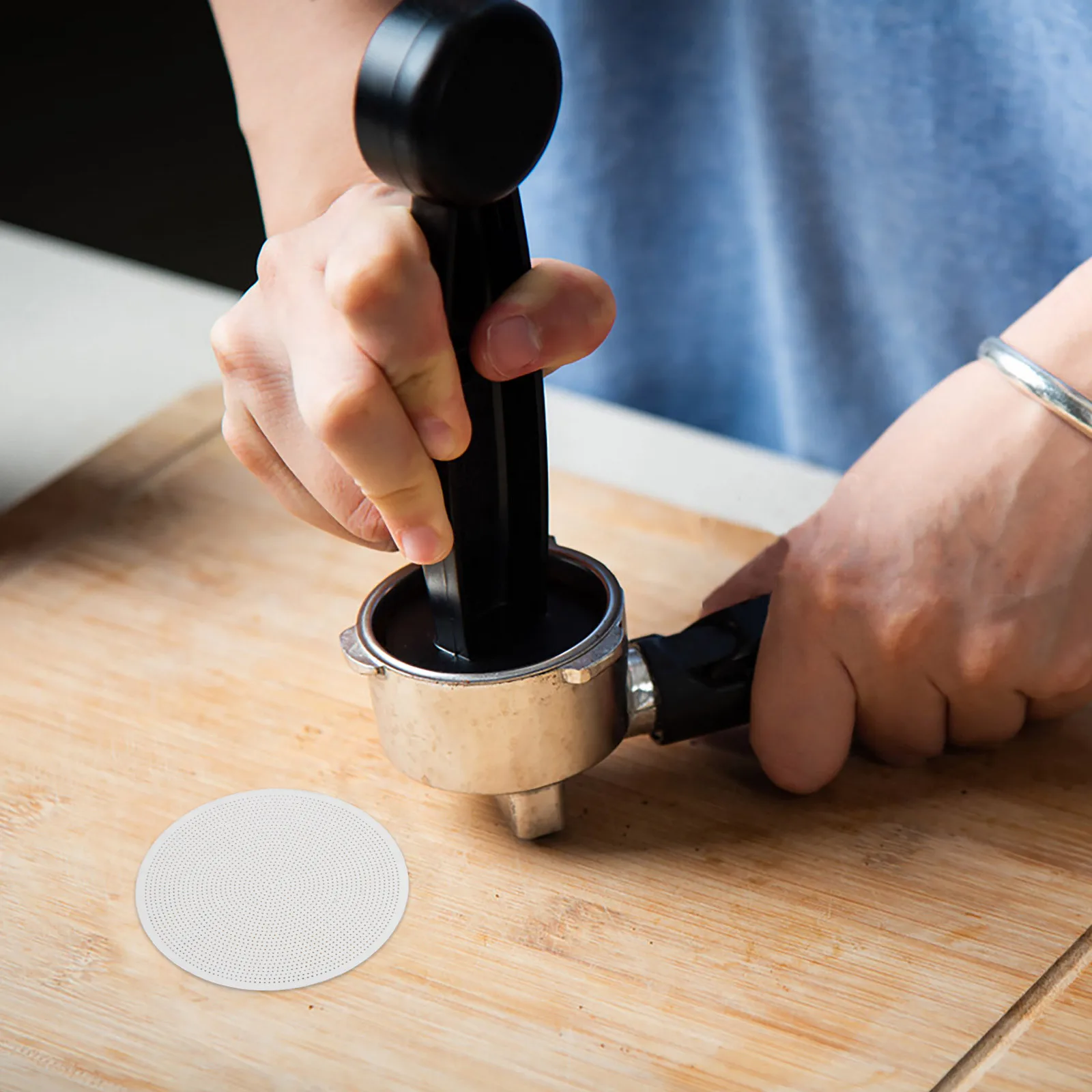 Stainless Steel Coffee Filter Screen 58.5mm Reusable Espresso Portafilter Mesh for Home Office Coffee Maker Replacement
Stainless Steel Coffee Filter Screen 58.5mm Reusable Espresso Portafilter Mesh for Home Office Coffee Maker Replacement