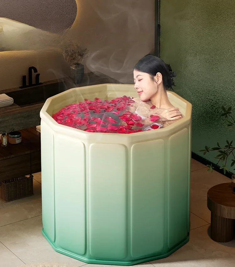 Folding bath for household use, children's bathing, winter adult bathing, can sit in a bathtub Convenient 
Folding bath for household use, children's bathing, winter adult bathing, can sit in a bathtub Convenient