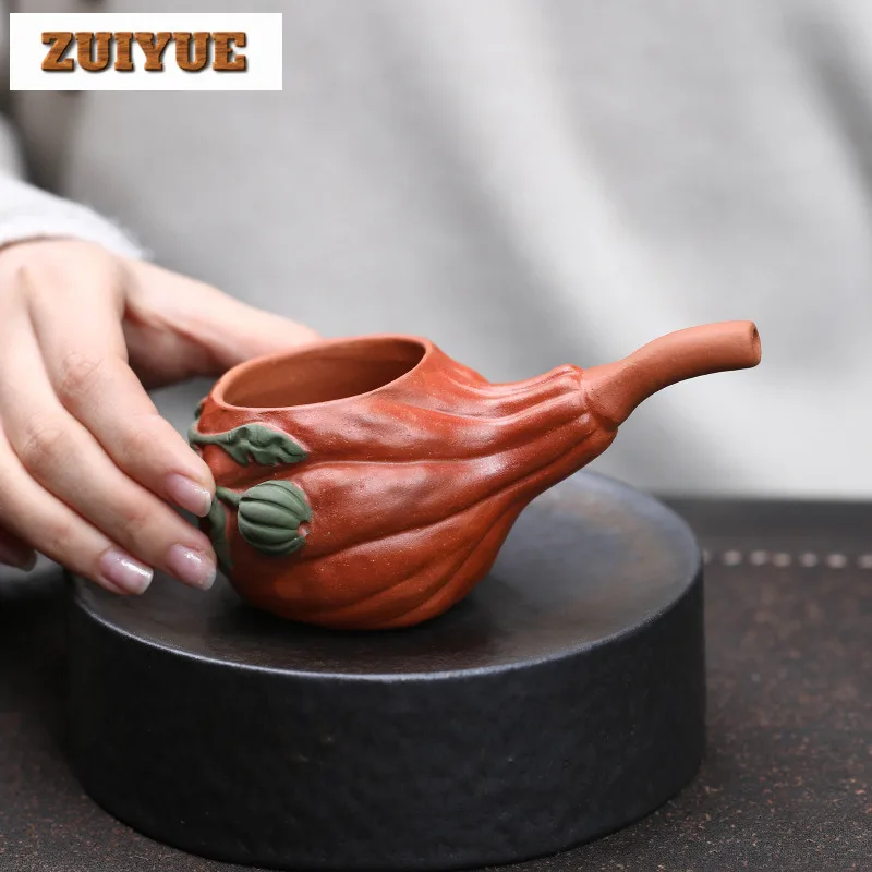 150mml Yixing Zisha Handmade Biomimetic Pumpkin Hand Held Tea Pitcher Pour Tea Cha Hai Dispenser Justice Cup Fair Mug Cha Craft
150mml Yixing Zisha Handmade Biomimetic Pumpkin Hand Held Tea Pitcher Pour Tea Cha Hai Dispenser Justice Cup Fair Mug Cha Craft