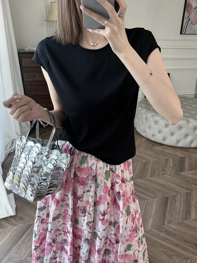 Хлопковая футболка-поло Zhang ei 24SS, свободного кроя, в корейском стиле, с круглым вырезом, из тонкой ткани
Хлопковая футболка-поло Zhang ei 24SS, свободного кроя, в корейском стиле, с круглым вырезом, из тонкой ткани