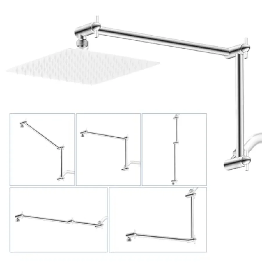 All Metal " Shower Head Extension Arm Solid Brass Shower Head Extender Adjustable Height Angle G1/2 Universal Connection Stales
All Metal " Shower Head Extension Arm Solid Brass Shower Head Extender Adjustable Height Angle G1/2 Universal Connection Stales