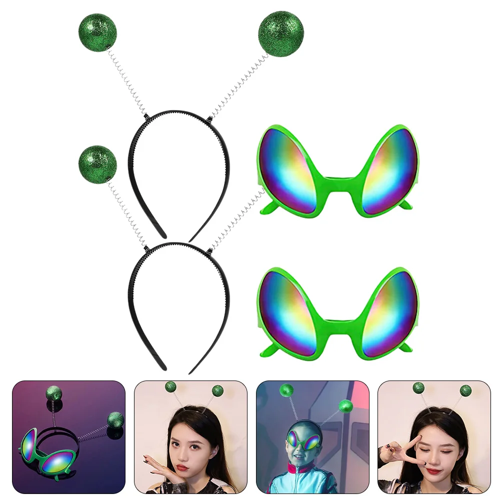 2 set Alien Headband Glasses Set Rainbow Lens Costume Party Accessories Adult Cosplay Sunglasses Decorations
2 set Alien Headband Glasses Set Rainbow Lens Costume Party Accessories Adult Cosplay Sunglasses Decorations