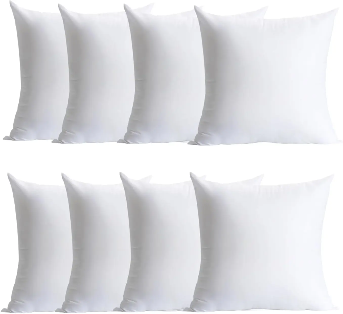 Timing Plush and Durable Throw Pillow Inserts - 18 x 18 inches Set of 8, Hypoallergenic Polyester Fiber Fill - Perfect
Timing Plush and Durable Throw Pillow Inserts - 18 x 18 inches Set of 8, Hypoallergenic Polyester Fiber Fill - Perfect