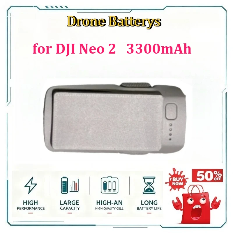 for DJI Neo 2 Drone Battery 3300mAh Upgraded Replacement Accessory High Capacity Long Endurance Lithium Battery
for DJI Neo 2 Drone Battery 3300mAh Upgraded Replacement Accessory High Capacity Long Endurance Lithium Battery