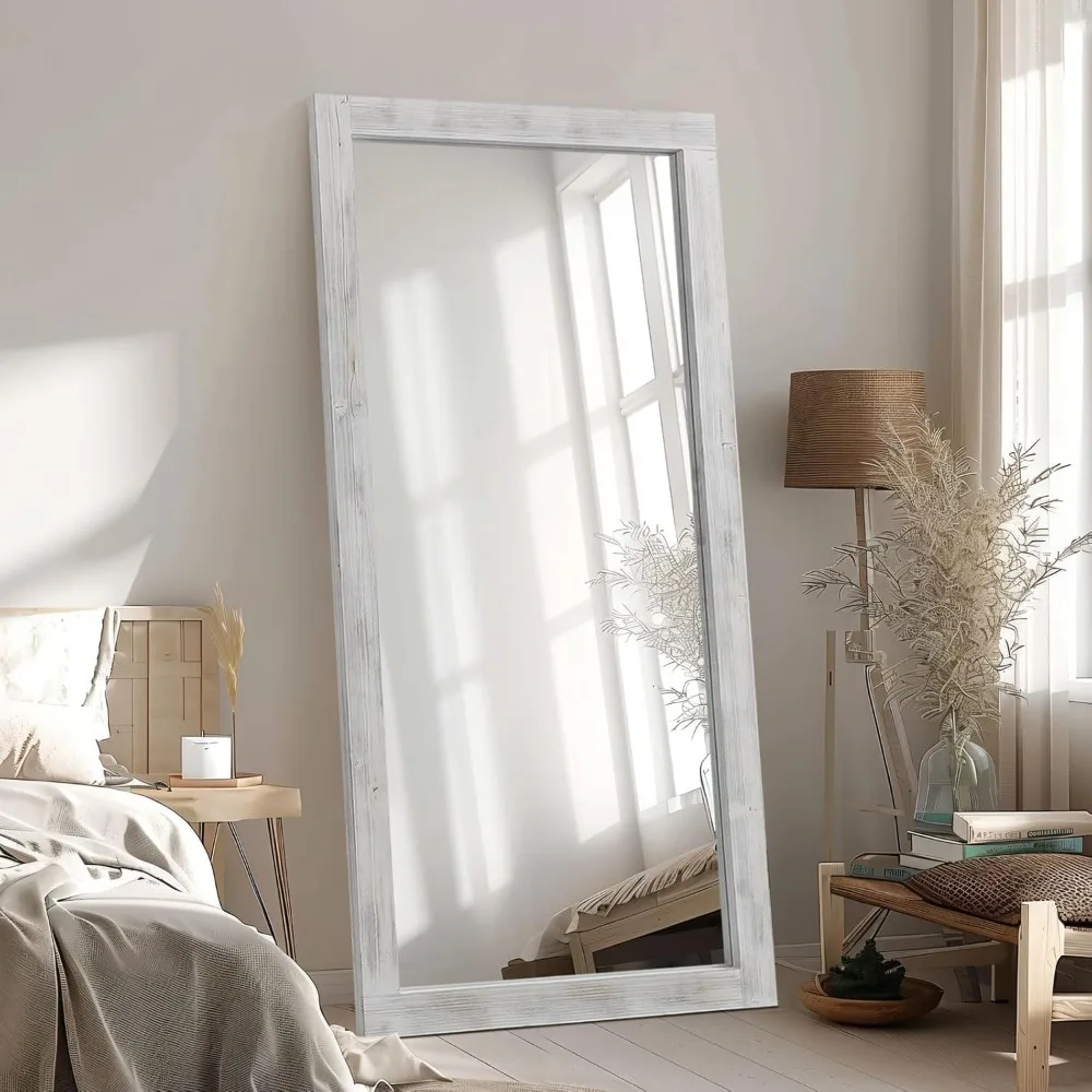 Rustic Farmhouse Full Length Mirror, 71"x32" Large Floor Wood Frame, Free Standing Leaning Hanging, Full Body
Rustic Farmhouse Full Length Mirror, 71"x32" Large Floor Wood Frame, Free Standing Leaning Hanging, Full Body