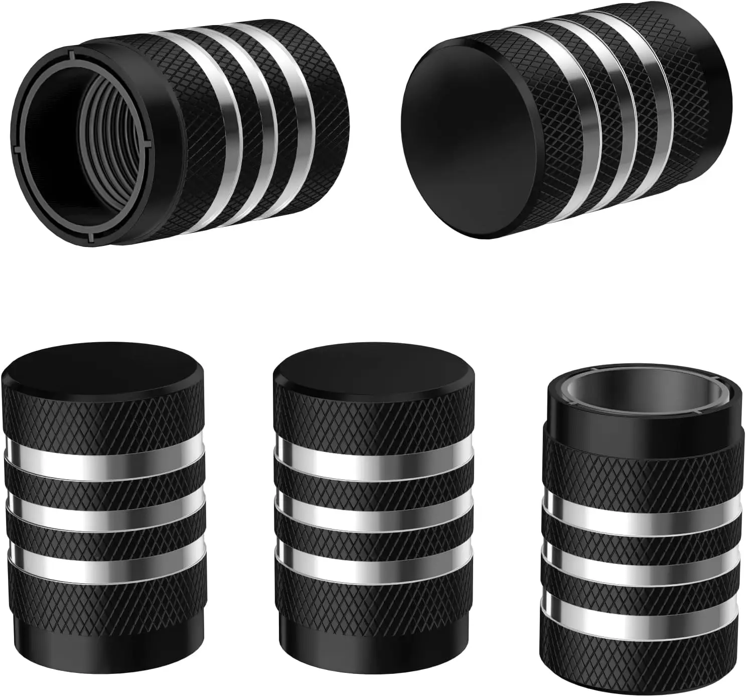 MIKKUPPA Tire Valve Caps - 5 Pack Tire Air Cap Metal with Plastic Liner Corrosion Resistant Leak-Proof Valve Stem Caps for Car
MIKKUPPA Tire Valve Caps - 5 Pack Tire Air Cap Metal with Plastic Liner Corrosion Resistant Leak-Proof Valve Stem Caps for Car