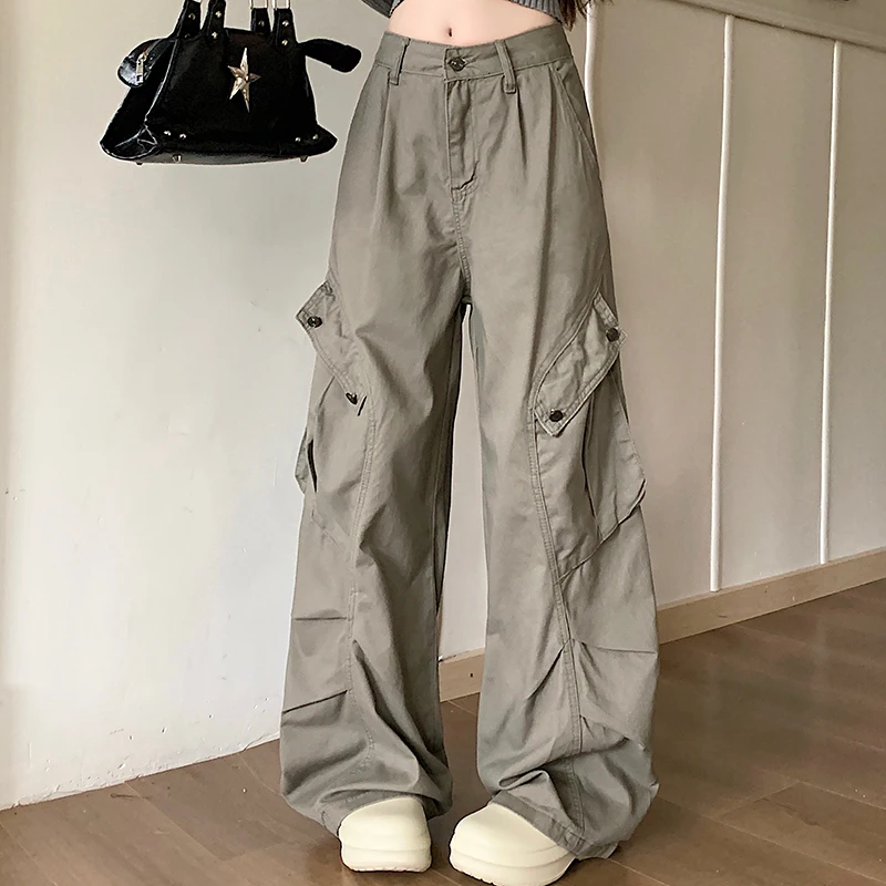 Women American Retro Jeans Baggy High Waist All Match Casual Cargo Pants Lady Spring Fall New High Street Trousers
Women American Retro Jeans Baggy High Waist All Match Casual Cargo Pants Lady Spring Fall New High Street Trousers