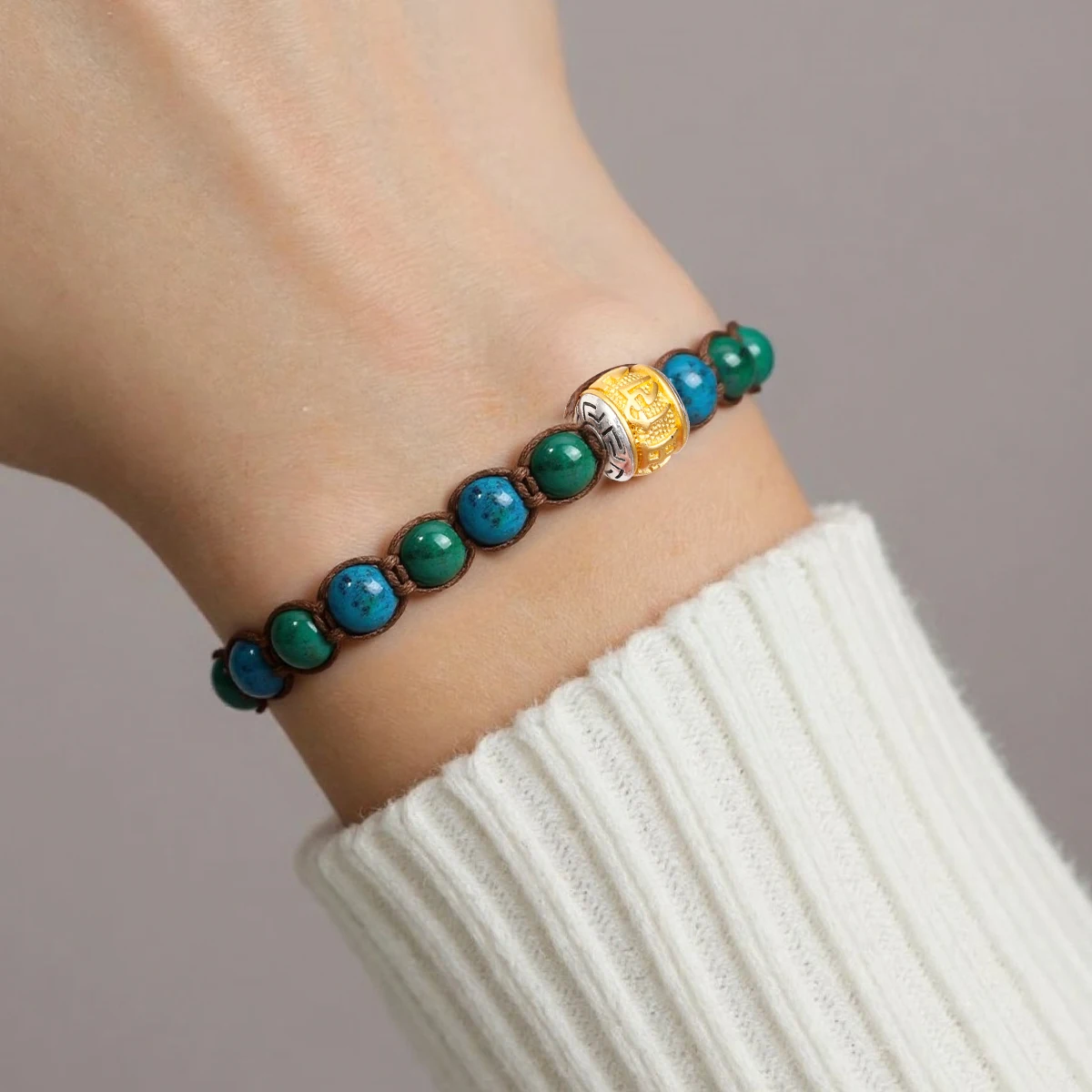 Charming Men's Bracelet With 8mm Natural Stone Beads, Hand-Knotted Adjustable Bracelet, Tibetan Scripture Bracelet Jewelry Gift
Charming Men's Bracelet With 8mm Natural Stone Beads, Hand-Knotted Adjustable Bracelet, Tibetan Scripture Bracelet Jewelry Gift