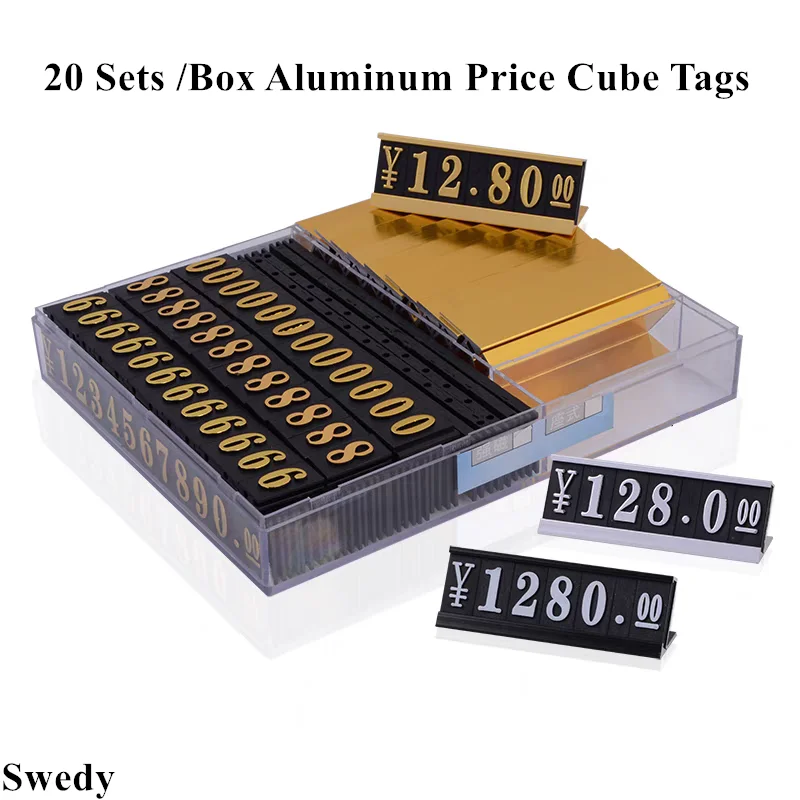 20 Sets / Box Jewelry Watches Garment Adjustable Price Cube Tags Combined Number Price Label Sign Holder Stand Display Rack
20 Sets / Box Jewelry Watches Garment Adjustable Price Cube Tags Combined Number Price Label Sign Holder Stand Display Rack