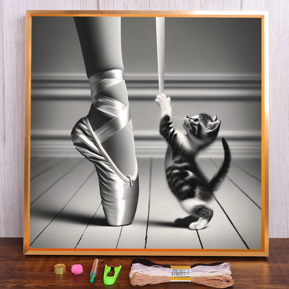 Ballet Girl Cat Pre-Printed Cross-Stitch Embroidery Complete Kit Needlework Sewing Handiwork Handmade Promotions For Adults Gift
Ballet Girl Cat Pre-Printed Cross-Stitch Embroidery Complete Kit Needlework Sewing Handiwork Handmade Promotions For Adults Gift