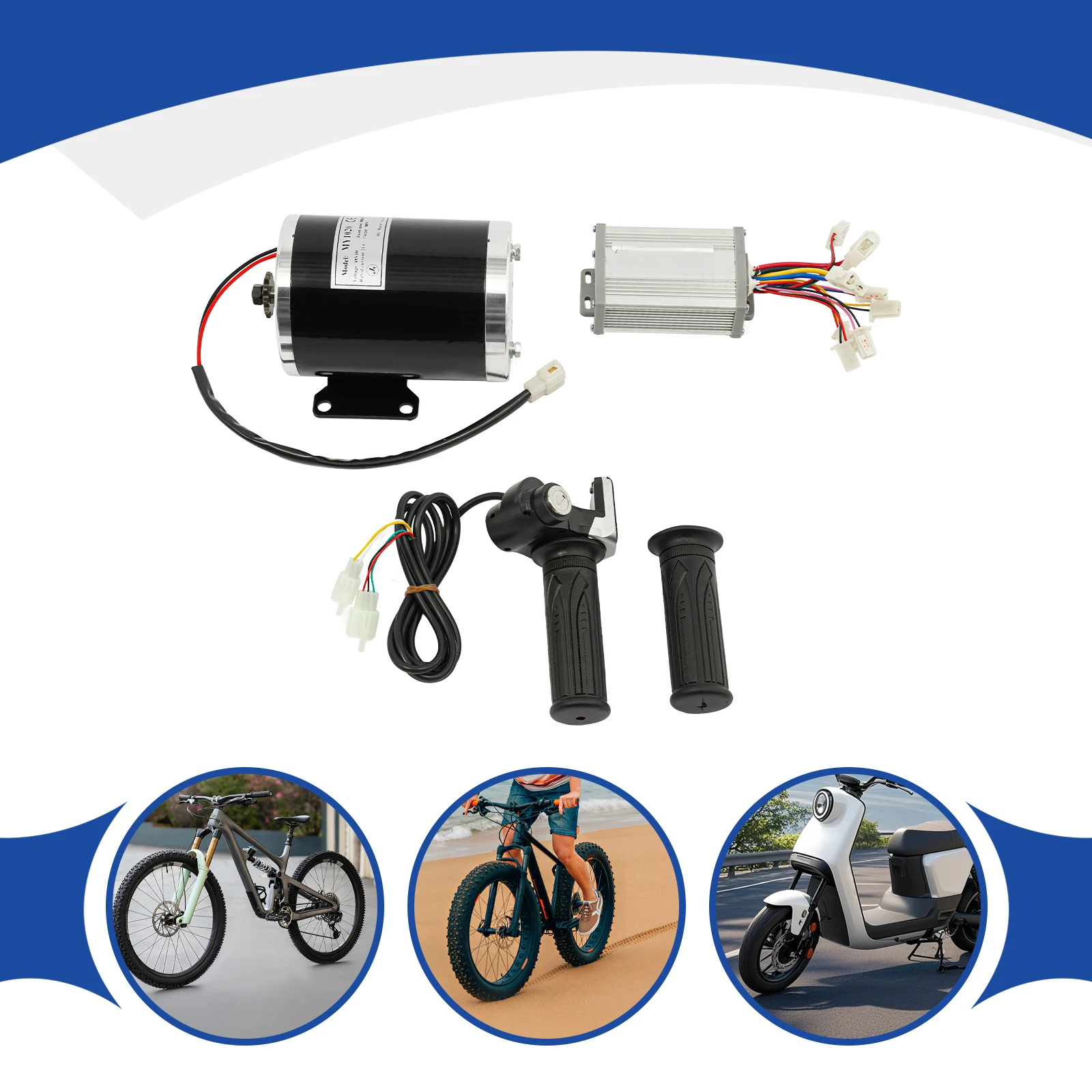 48V 1000W Electric Brushed Motor Kit 3000RPM Permanent Magnet DC Motor with Controller and Throttle for Electric Scooter E-bike
48V 1000W Electric Brushed Motor Kit 3000RPM Permanent Magnet DC Motor with Controller and Throttle for Electric Scooter E-bike