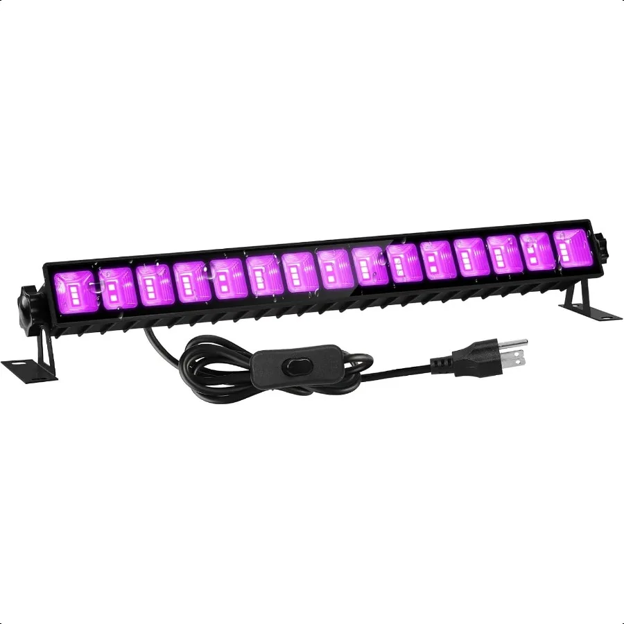 Upgraded 36W LED Black Light Bar Premium Flood Light with Plug+Switch+5ft Cord Light Up 21x21ft Area for Halloween Glow Fluores
Upgraded 36W LED Black Light Bar Premium Flood Light with Plug+Switch+5ft Cord Light Up 21x21ft Area for Halloween Glow Fluores